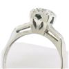 Image 4 : Vintage 14K White Gold 0.37 ctw Diamond Engagement Ring with 4 Accent Diamonds