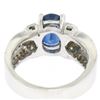 Image 8 : EGL 14k White Gold 2.78 Ctw Royal Blue Sapphire and Diamond Engagement Cocktail