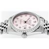Image 6 : Rolex Mens Stainless Steel Pink Diamond Oyster Perpetual Datejust Wristwatch
