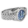 Image 4 : Rolex Mens Stainless Steel Blue Diamond 36MM Oyster Perpetual Datejust Wristwatc