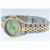 Image 4 : Rolex Ladies 2 Tone Green VS Diamond Oyster Perpetual Datejust Wristwatch