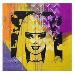 Gail Rodgers, "Barbie" Hand Signed Original Hand Pulled Silkscreen Mixed Media o