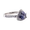 Image 2 : 2.40 ctw Sapphire and Diamond Ring - 18KT White Gold