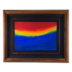 Wyland, "San Diego" Hand Signed Original Painting on Paper with Letter of Authen