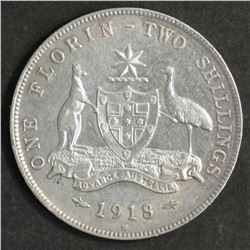 Australia Florin 1918