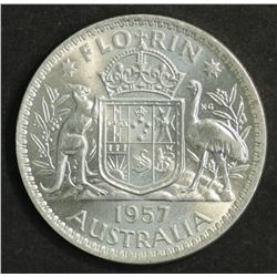 Australia Florin 1957 Gem Unc