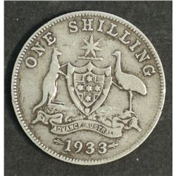 Australia 1933 Shilling Average Circulated