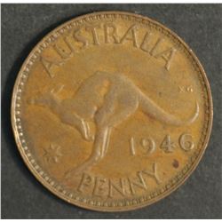 Australia 1946 Penny Good VF/ Near EF