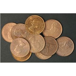 Australia 1964 Melbourne Pennies Gem Uncirculated (10)