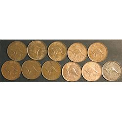 Australia Pennies EF to Uncirculated