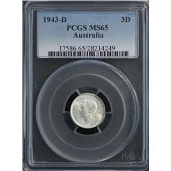 Australia 1943 D Threepence