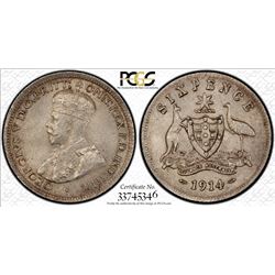 Australia 1914 Sixpence