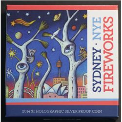 Australia 2014 $1 Hologram Proof Sydney NYE