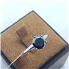 Image 2 : 10K White Gold Black Diamond(1.5ct) Ring (~Size 5.75)(Ring is resizable for $40) (~weight 1.77g), Ma