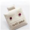 Image 2 : 14K White Gold Grnuine Ruby Earrings, Made in Canada, Suggested Retail Value $100 (Estimated Selling