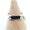 Image 1 : Silver Black Onyx Ring (~Size 6,8)(Ring is resizable for $40), Suggested Retail Value $50