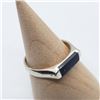 Image 2 : Silver Black Onyx Ring (~Size 6,8)(Ring is resizable for $40), Suggested Retail Value $50