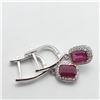 Image 2 : Silver Ruby(2ct) Earrings, Suggested Retail Value $100 (Estimated Selling Price from $30 to $60)