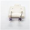 Image 1 : Silver Amethyst Earrings, Made in Canada, Suggested Retail Value $50