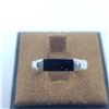Image 1 : Silver Black Onyx Ring (~Size 6,8)(Ring is resizable for $40), Suggested Retail Value $50