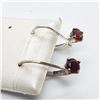 Image 2 : Silver Garnet Earrings, Suggested Retail Value $50
