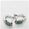 Image 2 : Silver Emerald(1.8ct) Earrings, Suggested Retail Value $100 (Estimated Selling Price from $30 to $60