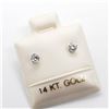 Image 1 : 14K White Gold Cubic Zirconia Earrings, Suggested Retail Value $80