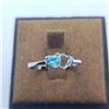 Image 1 : Silver Blue Topaz Ring (~Size 6)(Ring is resizable for $40), Suggested Retail Value $50