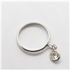 Image 2 : Silver Cubic Zirconia Ring (~Size 7)(Ring is resizable for $40), Suggested Retail Value $50