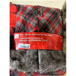 60in Tartan and Faux Tree Skirt