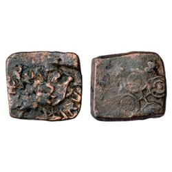 Ancient India: Copper coin attributed to Siri Satakani (100-50 BC), 5.56g