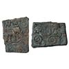 Image 1 : Ancient India: copper coin attributed to 'Sebaka', Elephant type, 9.01g.