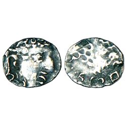 Ancient India: Satavahanas, silver'portrait'-type quarter drachm of Madhariputa Siri Pulumavi, 0.71g