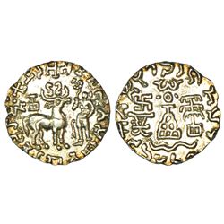 Ancient India: Post-Mauryan tribal monarchies, Kunindas, Amoghabhuti (50 BC-50 AD), 2.27g