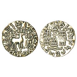 Ancient India: Post-Mauryan tribal monarchies, Kunindas, Amoghabhuti (50 BC-50 AD), 2.26g