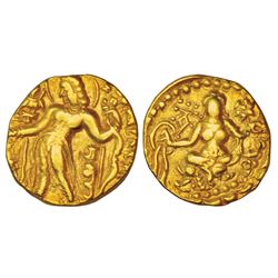 Ancient India: Gupta Empire, gold dinar of Chandra Gupta II (375-415 AD), 'Archer type', 8.17g