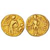 Image 1 : Ancient India: Gupta Empire, gold dinar of Chandra Gupta II (375-415 AD), 'Chhatra' type, 7.64g