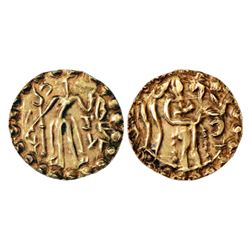 Ancient India: Samatata region, gold dinar of Rajabhata of Khadga dynasty, (675-700 AD), 5.67g