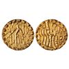 Image 1 : Ancient India: Samatata region, gold dinar of Rajabhata of Khadga dynasty, (675-700 AD), 5.69g