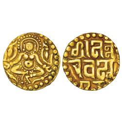 Medieval India: Paramaras of Dhara, gold 4½ masha coin of Nara Varman (1094-1133 AD), 4.02g