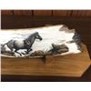 Image 2 : Beautiful Scrimshaw Scene on Fossilized Ivory Depicting Horses