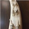 Image 8 : Large Alaskan Carved Walrus Ivory "Dog Sled" - Signed