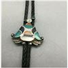 Image 1 : Circa 1950s Zuni Inlay Bolo Tie With the Thunderbird Design -From Jewel Box Col.