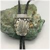 Image 2 : Very Unique Style Bolo With Turquoise and Coral Set in Sterling by Lee Epperson