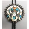 Image 1 : Vintage Zuni Inlay Bolo Tie - Attributed to Ralph Quam