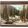 Image 2 : A Highly Collectible Original Oil Painting by The Famous Cowboy Artist Tim Cox