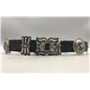 Image 2 : Vintage Sterling Silver and Turquoise Concho Belt