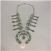 Image 2 : Gorgeous Bisbee Turquoise Squash Blossom Necklace
