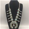 Image 8 : Gorgeous Bisbee Turquoise Squash Blossom Necklace