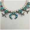 Image 4 : A PHENOMENAL 1940s-50s Turquoise Cluster Baby Squash Blossom Necklace